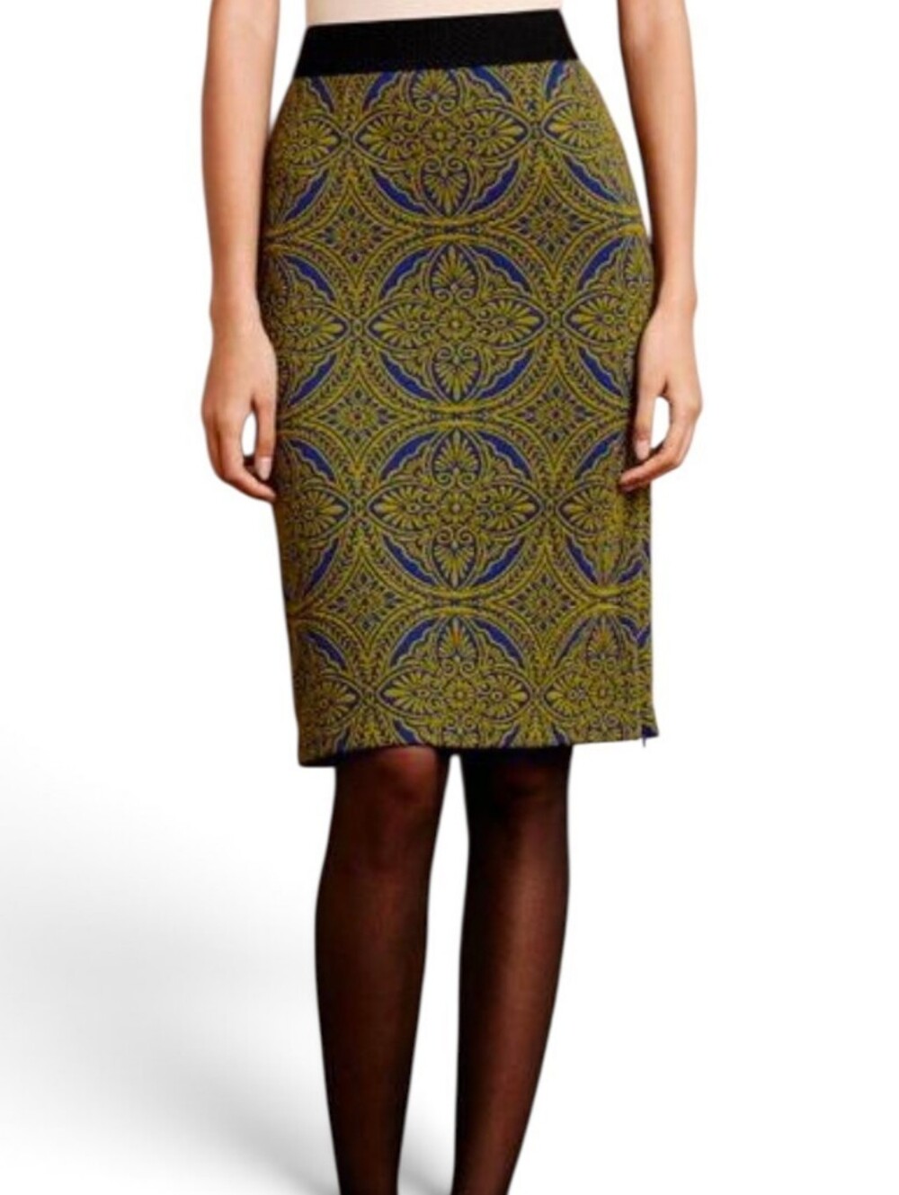 MAEVE X ANTHROPOLOGIE Tapestry Jacquard Medallion Pencil Skirt - XS